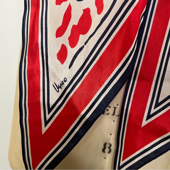 Vera Neumann red white blue skinny scarf - Picture 3 of 4
